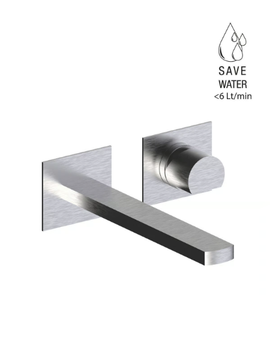 BORGIA - 2 hole wall-mounted stainless steel washbasin mixer by Rubinetterie Frattini - view 3